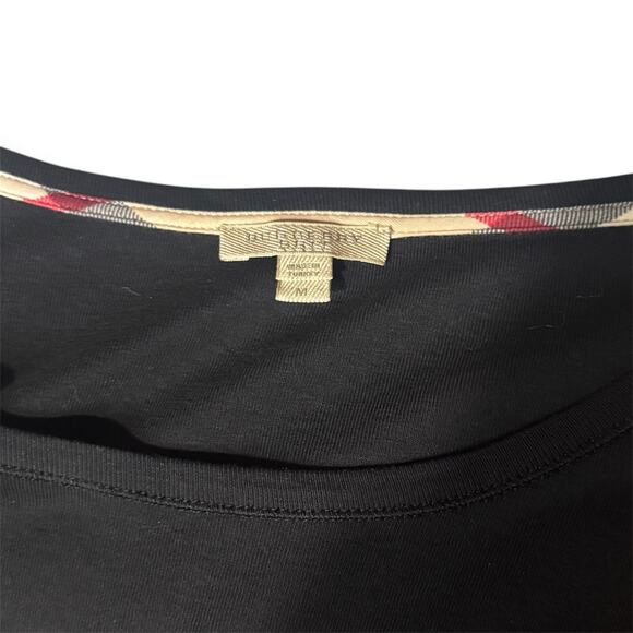 Burberry Brit Size Medium 3/4 Sleeve Black Top EUC {178} - Picture 7 of 11